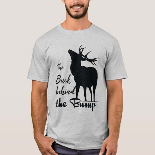Der Buck hinter dem Hügel - oh Hirsch im trächtige T-Shirt (Vorderseite)