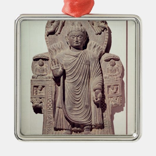 Der Buddha des großen Wunders Silbernes Ornament (Vorne)