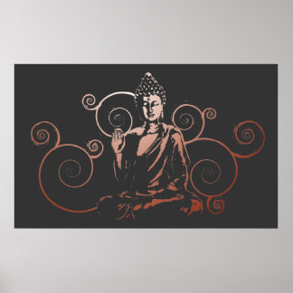 Der Buddha Flow Print Poster