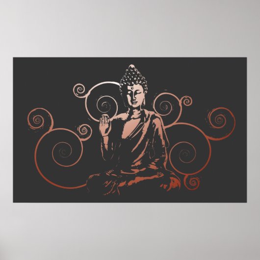 Der Buddha Flow Print Poster (Vorne)