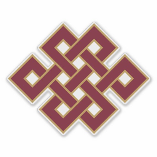 Der Buddhismus ist der endlose Knoten Aufkleber (Vorderseite)