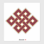 Der Buddhismus ist der endlose Knoten Aufkleber (Blatt)