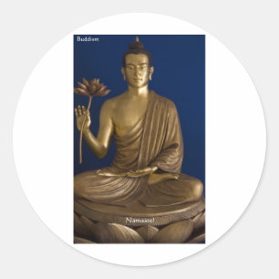 Der Buddhismus "Namaste" gibt T-Shirts Tasse Karte Runder Aufkleber