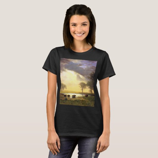 Der Büffalo-Pfad von Albert Bierstadt T-Shirt (Vorne ganz)