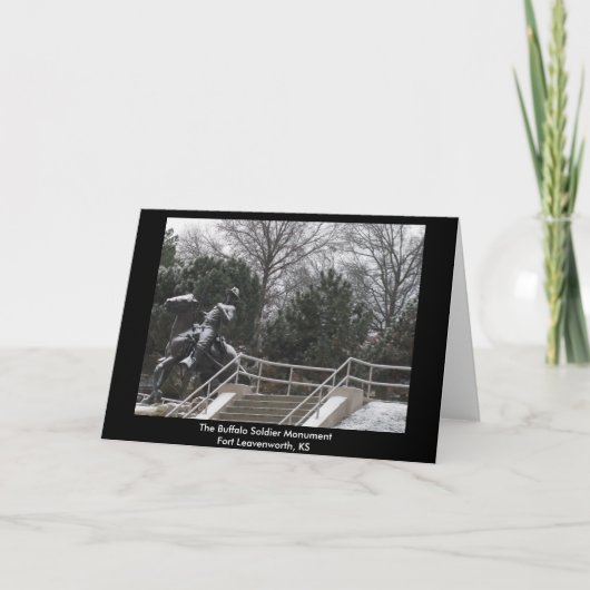 Der Büffel-Soldat MonumentFort Leav… Karte (Vorderseite)