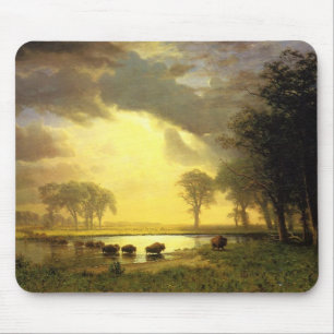 Der Büffelpfad, Albert Bierstadt Mousepad