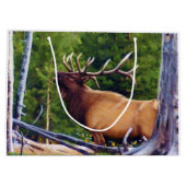 Der Bugler Elk Bull Große Geschenktüte (Rückseite)