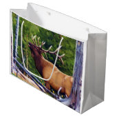 Der Bugler Elk Bull Große Geschenktüte (Vorderseite Schrägansicht)