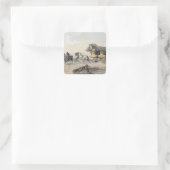 Der Bühne-Coach Quadratischer Aufkleber (Tasche)