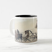 Der Bühne-Zug Zweifarbige Tasse (Vorderseite Links)