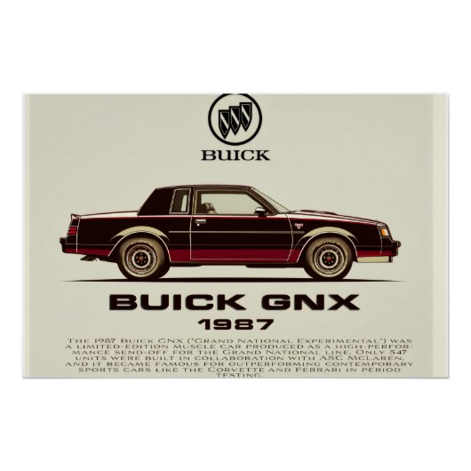 Der Buick GNX von 1987 Poster (Vorderseite)