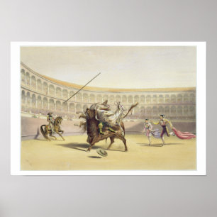 Der Bulle, der Picador und das Pferd überschwemmt, Poster