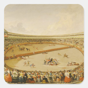 Der Bullfight Quadratischer Aufkleber