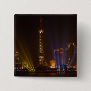 Der Bund (Ufer) in Shanghai.Aussehen Button