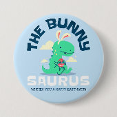 Der Bunny Saurus Frohe Ostern Knopf Button (Vorderseite)