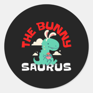 Der Bunny Saurus Ostern Bunny Dinosaur Niedlich Ka Runder Aufkleber