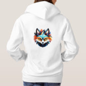 Der Bunte Fuchs - Kopf Portrait Hoodie (Rückseite)
