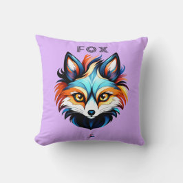Der Bunte Fuchs - Kopf Portrait Kissen