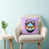 Der Bunte Fuchs - Kopf Portrait Kissen (Stuhl )