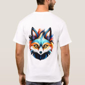 Der Bunte Fuchs - Kopf Portrait T-Shirt (Rückseite)