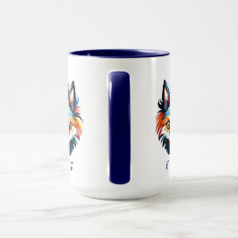 Der Bunte Fuchs - Kopf Portrait Tasse