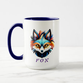 Der Bunte Fuchs - Kopf Portrait Tasse