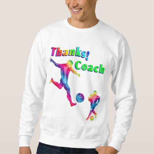 Der bunte Fußball-Trainer danken Ihnen Sweatshirt (Vorderseite)