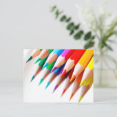 Der bunte gefärbte Regenbogen zeichnet Foto an Postkarte (Stehend Vorderseite)