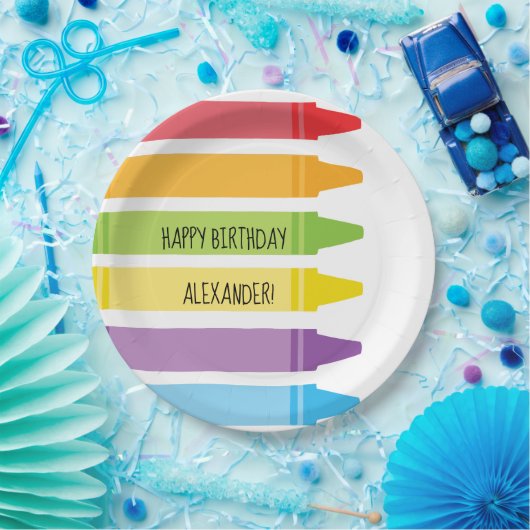 Der bunte gefärbte Regenbogen zeichnet Pappteller (Party)