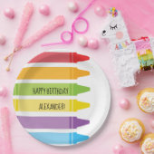 Der bunte gefärbte Regenbogen zeichnet Pappteller (Party)