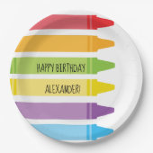 Der bunte gefärbte Regenbogen zeichnet Pappteller (Vorderseite)