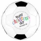 Der bunte glückliche Weltkindertag Fußball (Vorderseite)