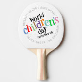 Der bunte glückliche Weltkindertag Tischtennis Schläger (Vorderseite)