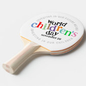 Der bunte glückliche Weltkindertag Tischtennis Schläger (Vorderseite)