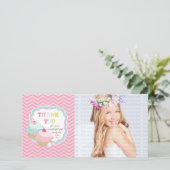 Der bunte Kuchen-Spaß danken Ihnen Dankeskarte (Stehend Vorderseite)