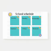 Der bunte Unterrichtsplan Post-it Klebezettel (Vorderseite)