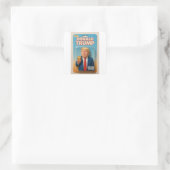Der Burger Baron Quadratischer Aufkleber (Tasche)