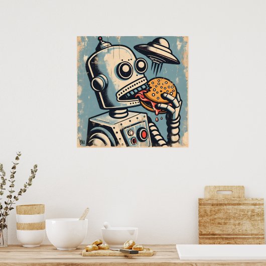 Der Burgerbot Poster (Küche)