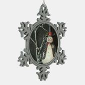 Der Bürgermeister Schneeflocken Zinn-Ornament (Links)