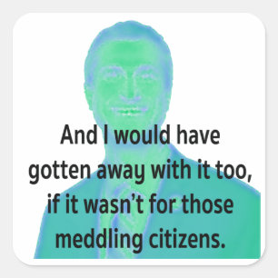 Der Bürgermeister spricht Quadratischer Aufkleber