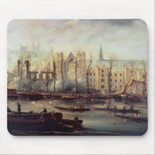 Der Burning der Häuser des Parlaments Mousepad