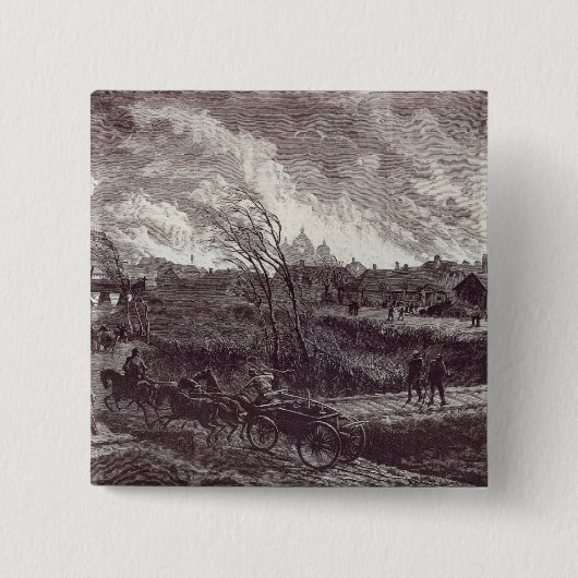 Der Burning von Stry, nahe Lemberg Button (Vorderseite)