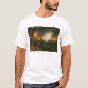 Der Burning von Troja (Öl auf Kupfer) T-Shirt