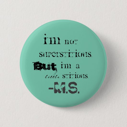 Der Büro-Zitat-Knopf Button (Vorderseite)