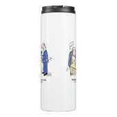 Der Büroarbeiter wird von jemandem bemerkt. Funny Thermosbecher (Rückseite)