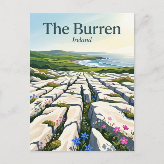 Der Burren Irland Postkarte (Vorderseite)