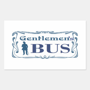 DER BUS-AUFKLEBER DER HERREN RECHTECKIGER AUFKLEBER