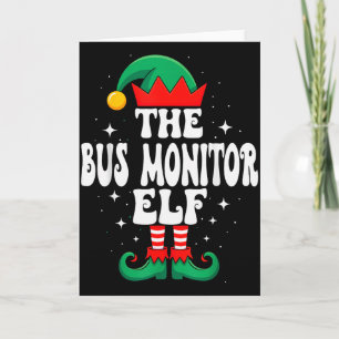 Der Bus-Monitor-Elf Lustige Weihnachten passende F Karte