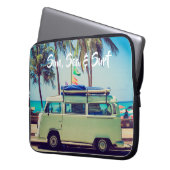 Der Bus und die Palmen des Campingplatzes sind ind Laptopschutzhülle (Vorderseite Links)