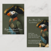 Der büscheliger Papageientaucher-General - Visitenkarte (Vorne/Hinten)